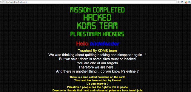 Antivirus firm ESET and BitDefender website Hijacked by Pro-Palestinian Hackers