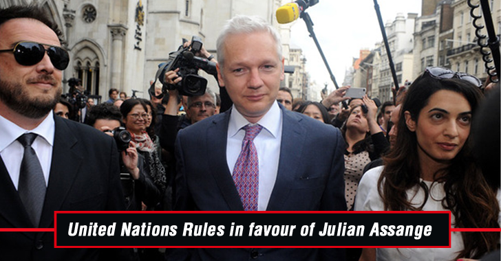 United Nations Rules in Favor of WikiLeaks Founder Julian Assange
