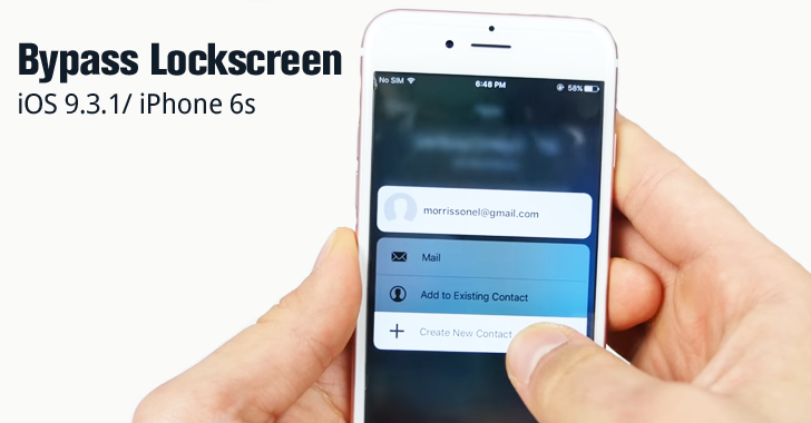 Hacker reveals How to Bypass iPhone 6s Lock Screen Passcode [Video]