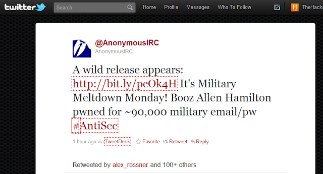 90,000 Military Email Accounts Leaked in Latest #AntiSec Attack