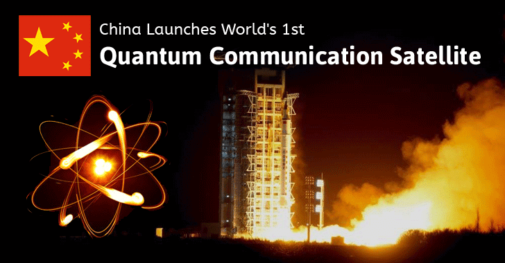 China Launches World's 1st Quantum Communication Satellite