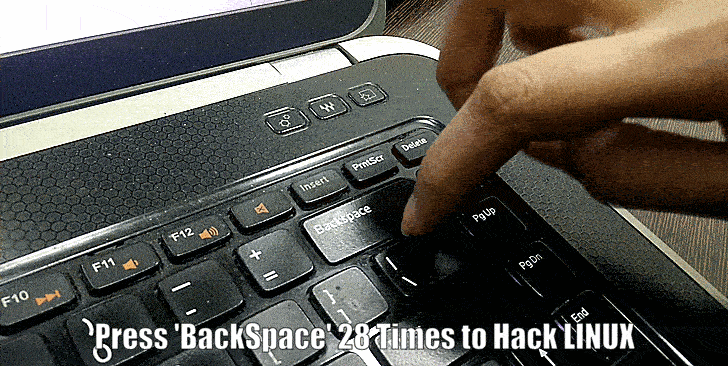 You can Hack into a Linux Computer just by pressing 'Backspace' 28 times