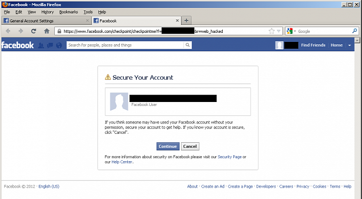 Www / next facebook https com checkpoint Can't get