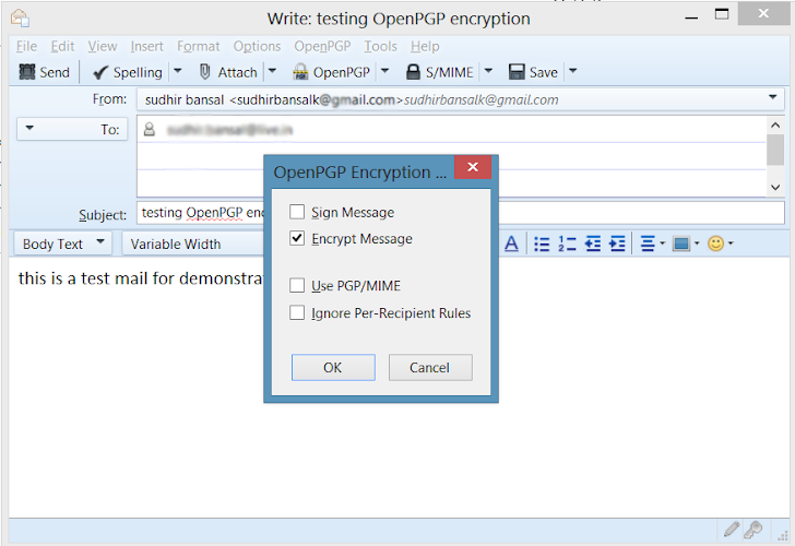 How to use PGP encryption with Mozilla Thunderbird Email client
