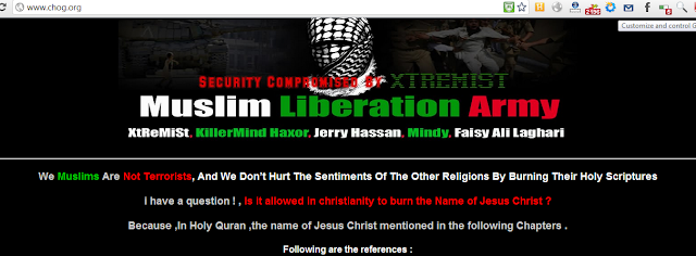 Truth Alliance Network and 20 Churches websites hacked by Muslim Liberation Army