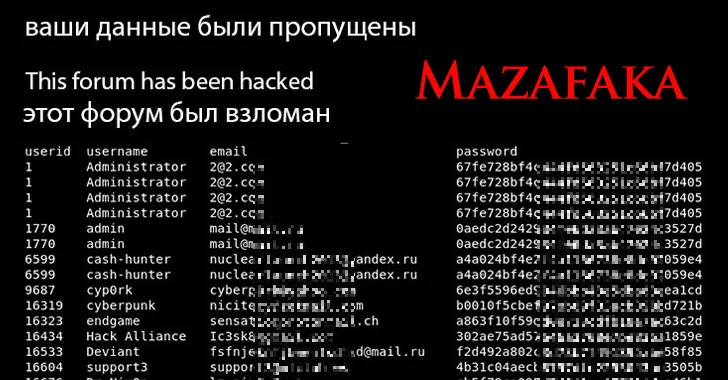 Mazafaka — Elite Hacking and Cybercrime Forum — Got Hacked!