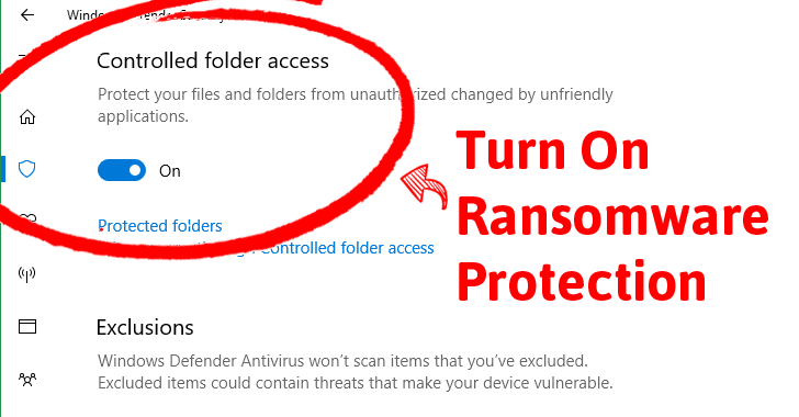 Windows 10 to Get Built-in Protection Against Most Ransomware Attacks