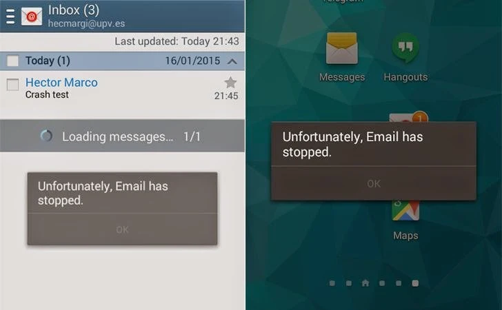 Crashing Google Email App for Android Just By Sending a Malicious Email