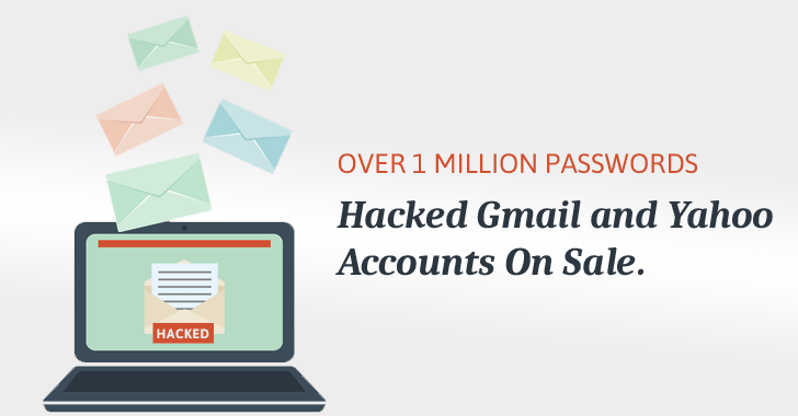 Hacker Selling Over 1 Million Decrypted Gmail and Yahoo Passwords On Dark Web
