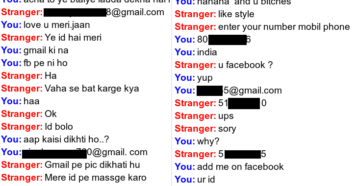 Omegle talk to strangers india