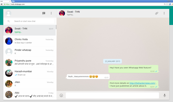 WhatsApp Web — New WhatsApp Feature Allows You to Chat From Your Browser