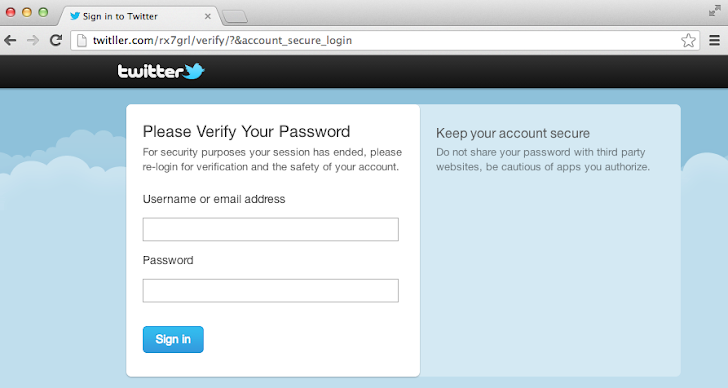 Beware Of Fraudulent Sites Phishing For Twitter Accounts Beware Of Fraudulent Sites Phishing For Twitter Accounts