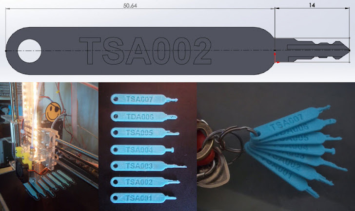 Lockpickers 3D-Printed Master Key for TSA Luggage Locks and BluePrint Leaked Online
