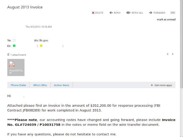 Microsoft sells your Information to FBI; Syrian Electronic Army leaked Invoices