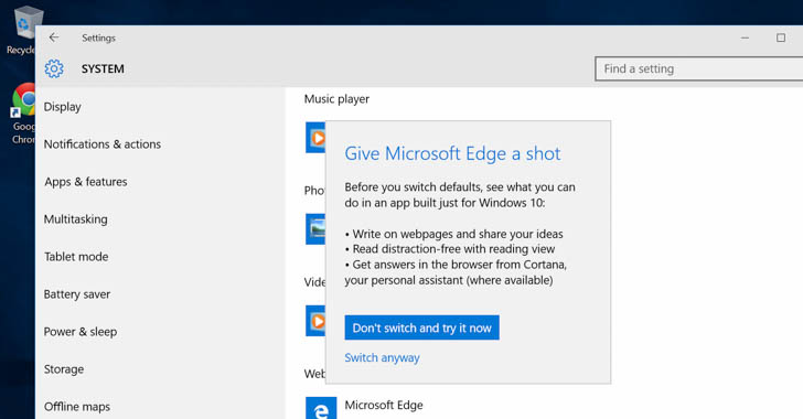 Where does Microsoft Edge want to go?