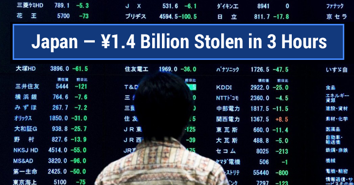 Fraudsters Stole ¥1.4 Billion from 1,400 Japanese ATMs in Just 3 Hours