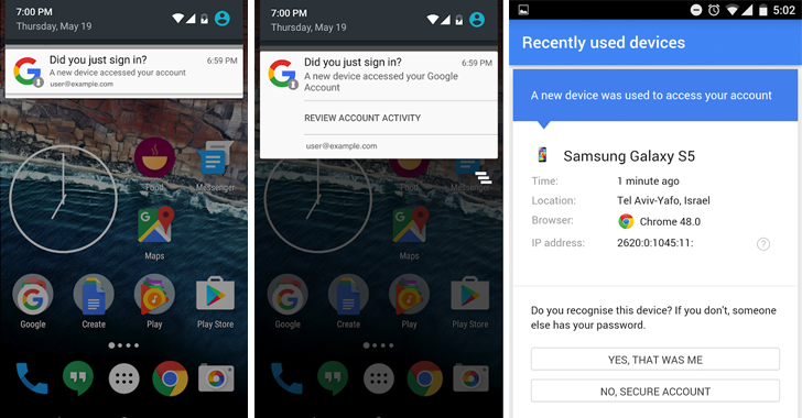 Android Will Alert You When A New Device Logs-in Your Google Account