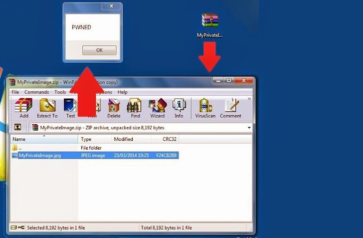 WinRAR file extension spoofing vulnerability