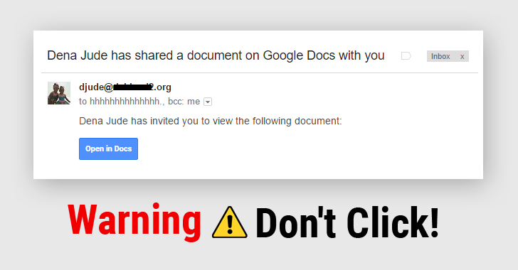 Warning! Don't Click that Google Docs Link You Just Received in Your Email