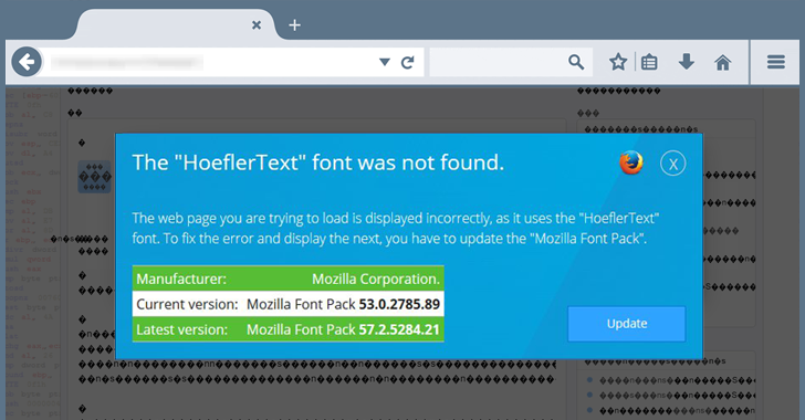 Beware! Don't Fall for FireFox HoeflerText Font Wasn't Found Banking  Malware Scam