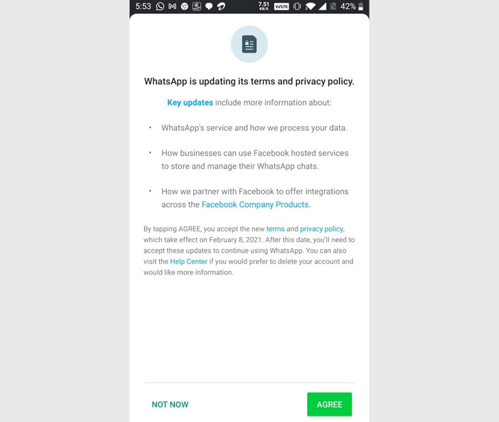 whatsapp privacy policy