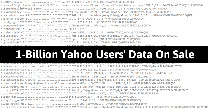 1-Billion Yahoo Users' Database Reportedly Sold For $300,000 On Dark Web