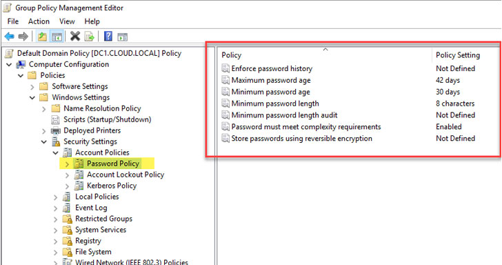 How to check Active Directory password policy