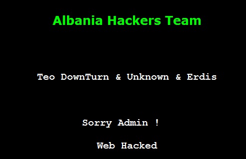 8 Websites Hacked By Albanian Hackers Team (Teo DownTurn & Unknown Hacker)