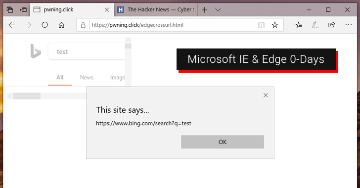 Unpatched Zero-Days in Microsoft Edge and IE Browsers Disclosed Publicly