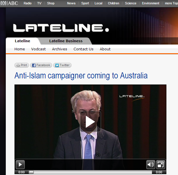ABC hacked after anti-Islam politician Interview