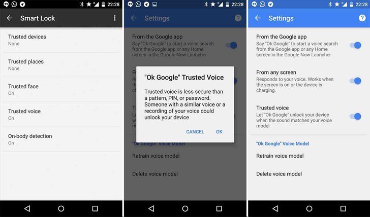 Android 'Trusted Voice': My Voice Is My Password
