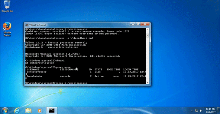Hacker Reveals Easiest Way to Hijack Privileged Windows User Session Without Password