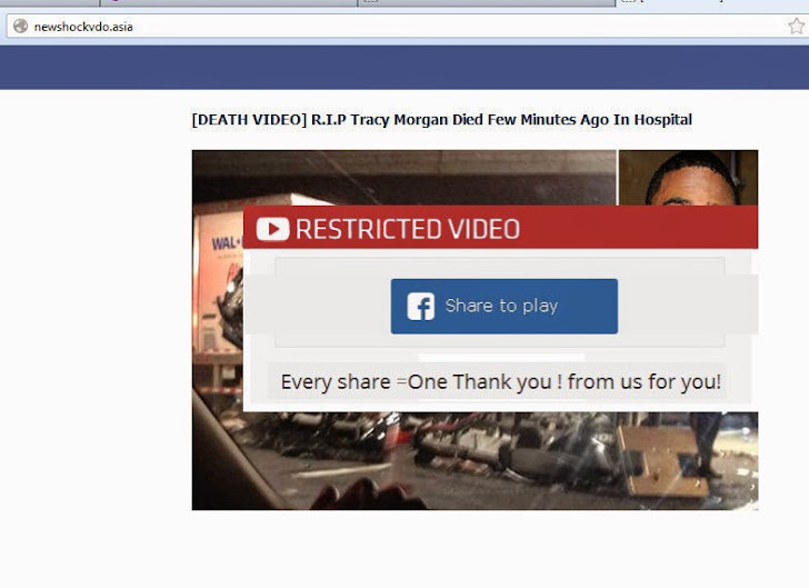 BEWARE: Is Tracy Morgan Really Dead? Facebook Scam Targeting Users with Malware