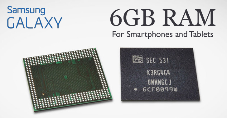 Samsung Launches 6GB RAM Chips for Next Generation Smartphones