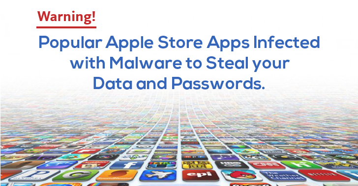 Warning! Popular Apple Store Apps Infected with Data-Theft Malware