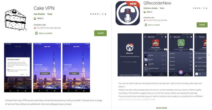 구글 플레이의 9가지 안드로이드 앱에서 AlienBot Banker 및 MRAT 악성코드 배포