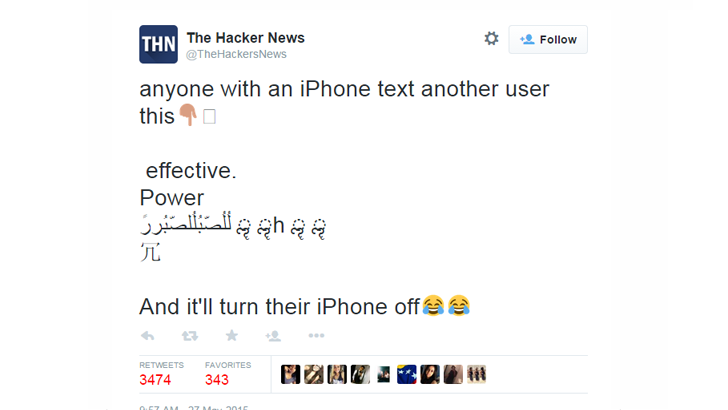 This Simple Text Message Can Crash and Reboot Your iPhone