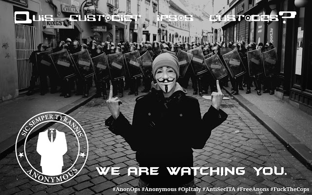 Anonymous Hackers leaks 1.35GB Italian State Police Data