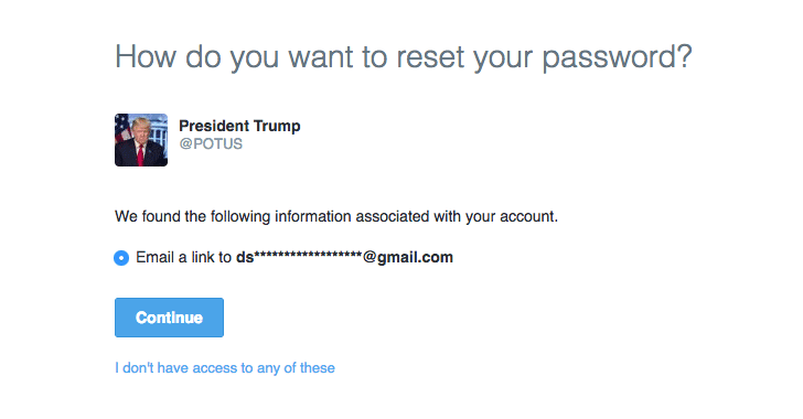 President Trump's @POTUS Twitter Linked To A Private Gmail Account