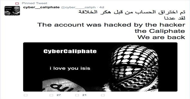 ISIS Supporters Hack 54,000 Twitter Accounts and Posts Personal Data of Heads of the CIA and FBI