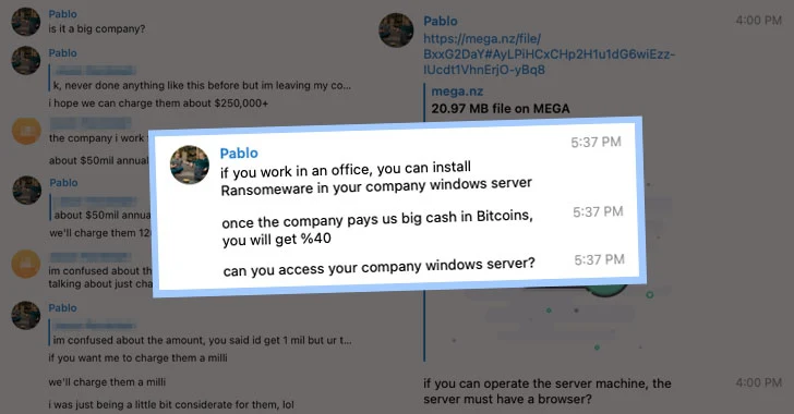 Cybercrime Group Asking Insiders for Help in Planting Ransomware