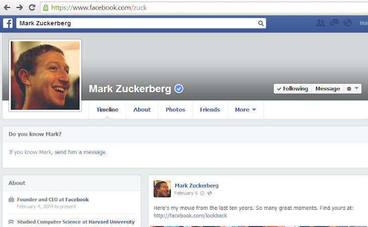 Hacker removed Mark Zuckerberg's Facebook Timeline Cover Photo