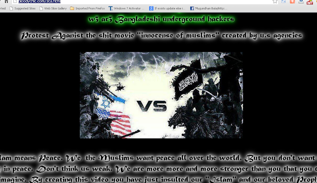 Thousands of sites defaced by Bangladeshi hackers to protest against movie "Innocence of Muslims" 