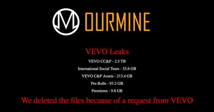 Vevo Music Video Service Hacked — 3.12TB of Internal Data Leaked