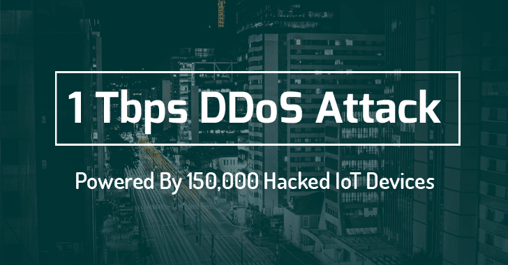 World's largest 1 Tbps DDoS Attack launched from 152,000 hacked Smart Devices
