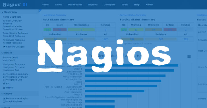 New Nagios Software Bugs Could Let Hackers Take Over IT Infrastructures