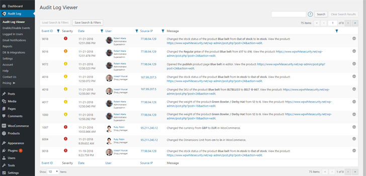 woocommerce activity log woocommerce activity log