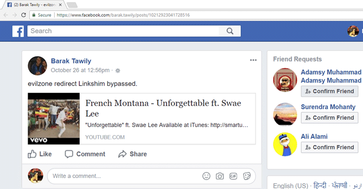 Wait, Do You Really Think That’s A YouTube URL? Spoofing Links On Facebook