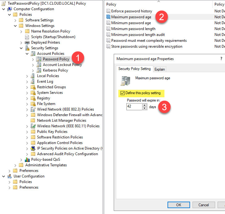 Active Directory Password Policy